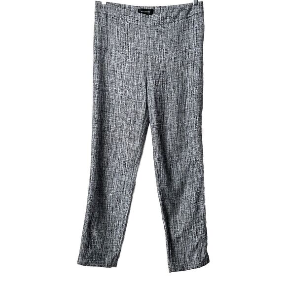 St. John Pants Gray Emma Wool Blend Straight Leg Classic Trouser Career 12 - Picture 1 of 9